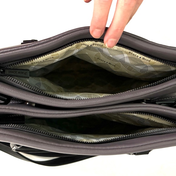 Pixie Mood Tote Handbag grey lavender vegan leather - Picture 7 of 11